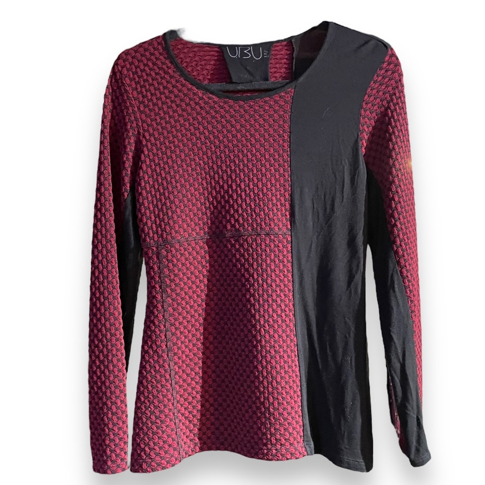UBU Escape Red Women Tunic Long Sleeves Top Size m